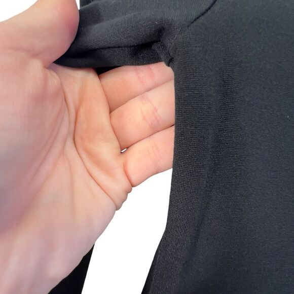 Athleta Wanderer Ponte Dress Long Sleeve Black Size XS Stretch Pockets Zip Up - Picture 14 of 16